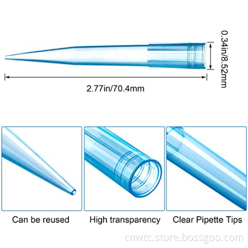 Lab Liquid Universal 1ml Blue Clear Plastic Pipette Tips: High-Quality Laboratory Supplies for Accurate Liquid Handling